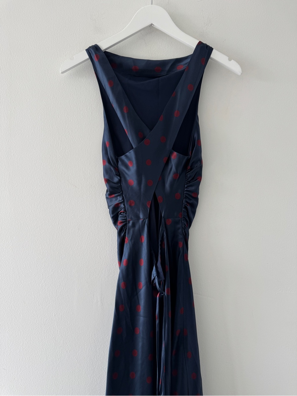 REFORMATION Anaiis Silk Dress in Venetian Dot 4 - Picture 4 of 6